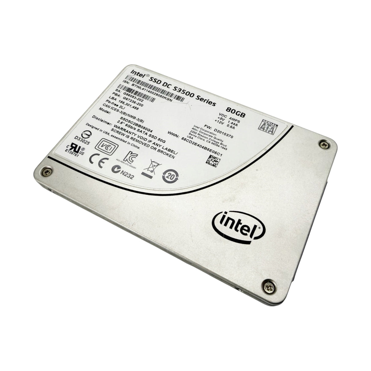 Intel SSDSC2BB080G401