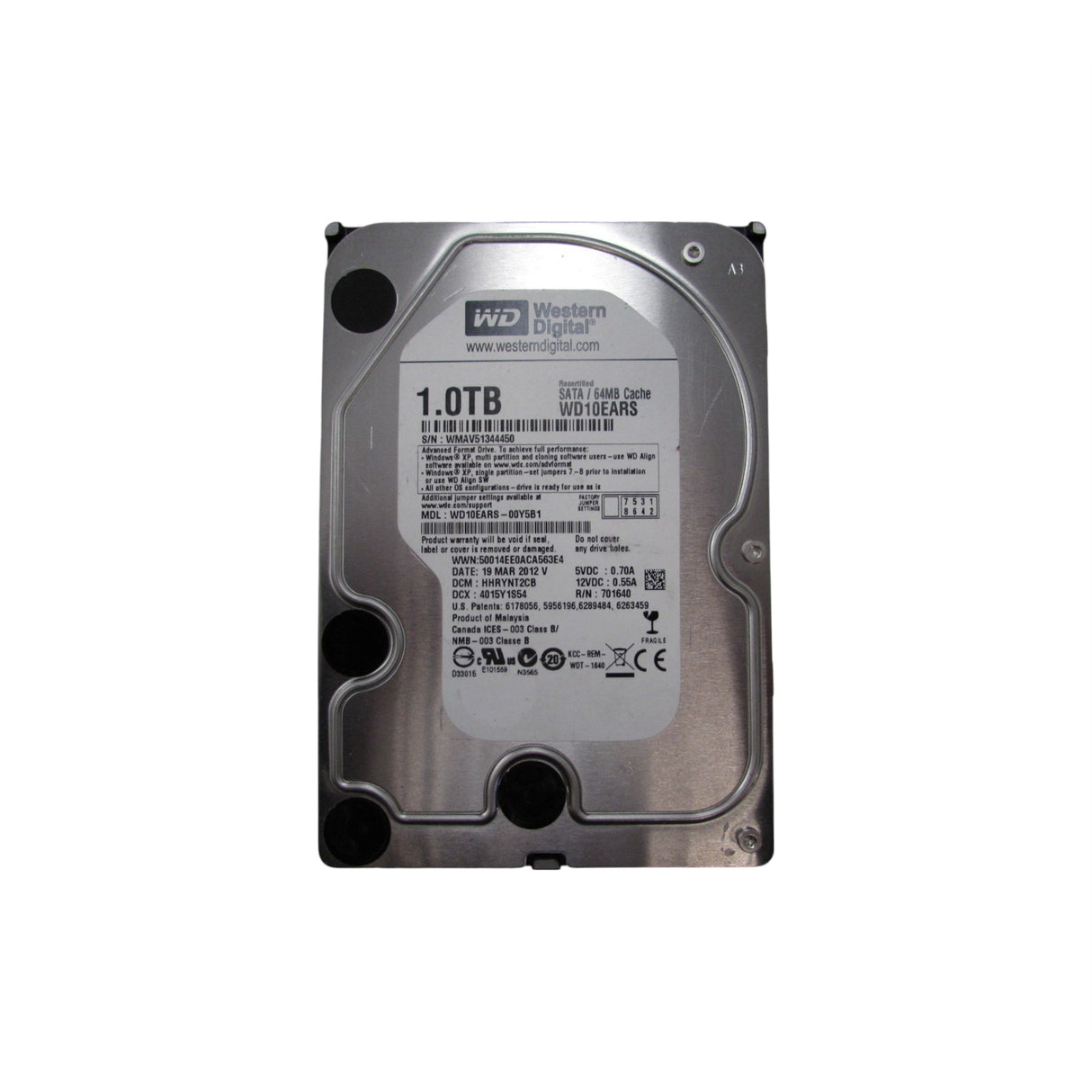 Western digital WD10EARS-00Y5B1